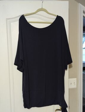 MK Women’s  Dark Navy Blue Scoop Swim Cover Up